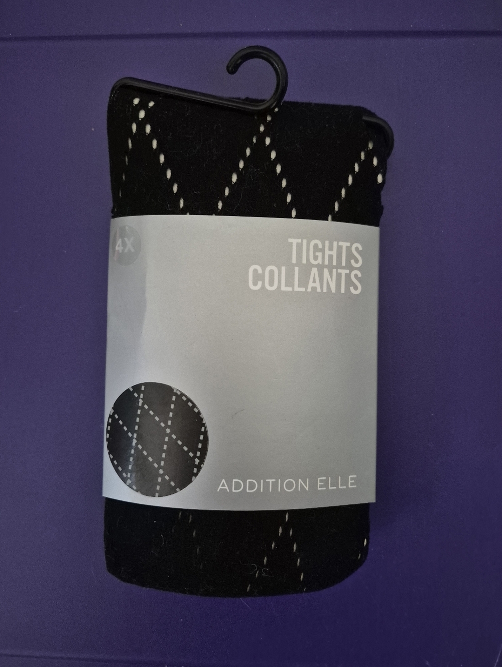 🩷5/$25🩷 Black Patterned Nylon Tights, Plus Size 4X